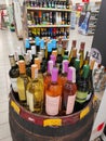 Wine choice in supermarket in Poland Royalty Free Stock Photo