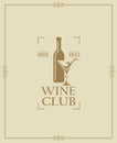 Wine club label Royalty Free Stock Photo