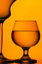 Wine and cognac glasses Royalty Free Stock Photo