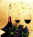 Wine collection- two glasses and bottle Royalty Free Stock Photo