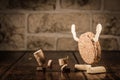 Wine cork figures, Concept Bogeyman and Children