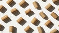 Wine cork pattern, top view and flat lay Royalty Free Stock Photo