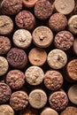 Wine cork stoppers background Royalty Free Stock Photo