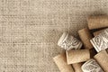 Wine corks background Royalty Free Stock Photo