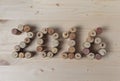 Wine corks closeup 2016 Royalty Free Stock Photo