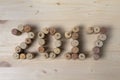 Wine corks closeup 2017 Royalty Free Stock Photo