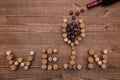 Wine corks closeup `wein` Royalty Free Stock Photo