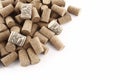 Wine corks from corner Royalty Free Stock Photo