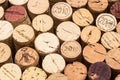Wine corks from different vintages Royalty Free Stock Photo
