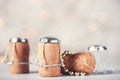 Wine corks with metal caps