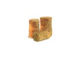 Wine corks from sparkling on white background Royalty Free Stock Photo