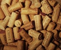 Wallpaper with many wine corks