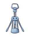 Wine corkscrew tool isolated icon Royalty Free Stock Photo