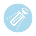 Wine corkscrew tool isolated icon Royalty Free Stock Photo