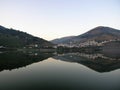 Wine country Douro valley reflection Royalty Free Stock Photo