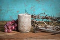 Wine Cup, Grapes, Nails and Crown of Thorns Royalty Free Stock Photo