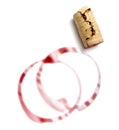 Wine drink marks and cork