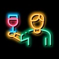 wine drinker icon vector outline illustration Royalty Free Stock Photo