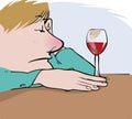 Wine drinker Royalty Free Stock Photo