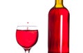 Wine drop in a glass Royalty Free Stock Photo
