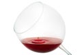 Wine drop splashing on glass Royalty Free Stock Photo