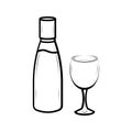 WINE Editable and Resizeable Vector Icon Royalty Free Stock Photo