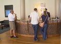 Wine enthusiasts tasting wine at the Artesa Winery in Napa Valley