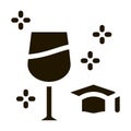 wine expert taster icon Vector Glyph Illustration