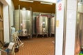 Wine fermentation tank in a wine company