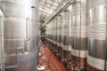 Wine fermentation tanks Royalty Free Stock Photo