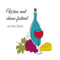 Wine festival poster. Design for wine event.