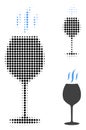 Wine Flavour Halftone Dotted Icon Royalty Free Stock Photo