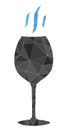 Wine Flavour Low-Poly Mocaic Icon Royalty Free Stock Photo