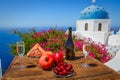 Wine and fruit for two Royalty Free Stock Photo