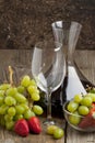 Wine and fruits Royalty Free Stock Photo