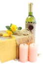 Wine, gift, candles