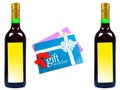 Wine and gift vouchers Royalty Free Stock Photo