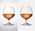 Wine glass With Alcohol Transparent Banners Royalty Free Stock Photo