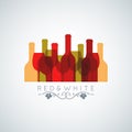 Wine glass and bottle abstract background Royalty Free Stock Photo