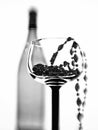 Wine Glass,Bottle and Beads Abstract Royalty Free Stock Photo