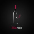 Wine glass. Bottle logo design background Royalty Free Stock Photo