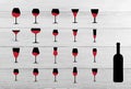 Wine Glass and Bottle Silhouettes for Laser Cut