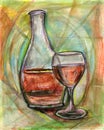 Wine Glass and Carafe