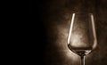 Wine Glass in front of rural background Royalty Free Stock Photo