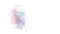 Wine Glass with Grapevine Sketch Illustration Royalty Free Stock Photo