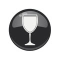 Wine Glass Graphic Icon in Circle Shape For Restaurant Bar or Tasting Design Royalty Free Stock Photo