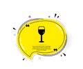 Wine glass icon. Bordeaux glass sign. Vector