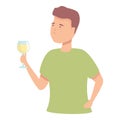 Wine glass icon cartoon vector. Sommelier alcohol Royalty Free Stock Photo