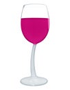 Wine in a glass isolated - Rose Royalty Free Stock Photo