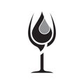 wine glass juice logo